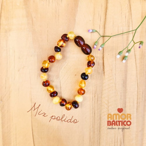 Pulseira / Tornozeleira Baby Mix Polido - 14 cm